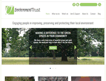 Tablet Screenshot of environmenttrust.co.uk